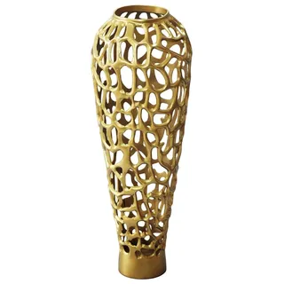 Bodenvase Aluminium 45 cm Gold – Design-Dekovase handgefertigt