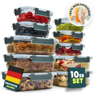 uandu Frischhaltedose Glasbehälter 20-teilig