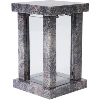 Grab-Lampe Granit Himalaya Friedhof-Leuchte Grab-Schmuck Handgefertigt Modern