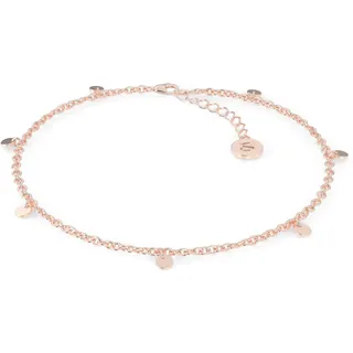 SERASAR Fußkette Damen Schmuck Chirurgenstahl 18 Karat Rose gold Kette Mädchen Fussketterl Geschenk Idee Valentinstag Jahrestag Geburtstag Geschenke für Frauen - One Size
