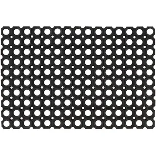 vidaXL Fußmatte 60 x 80 cm Schwarz