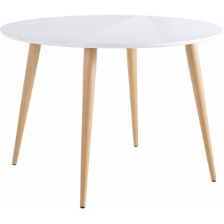 Esstisch, Durchmesser 110 cm, weiß, Tisch, 830175-0 B/H/T: 110 cm x 75 cm x 110 cm