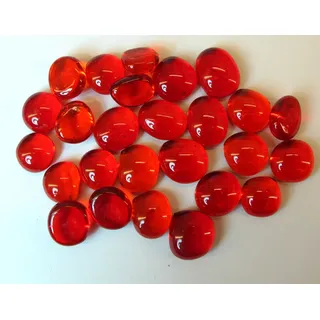 Ullmannglass Glasnuggets - Dekosteine - Muggelsteine, in rot Ø 12-15 mm zu 200 g verpackt.