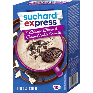 Suchard Express Choco & Cream Cookie Crumble, Pulver, 6% Kakaogehalt, 10 Portionsbeutel