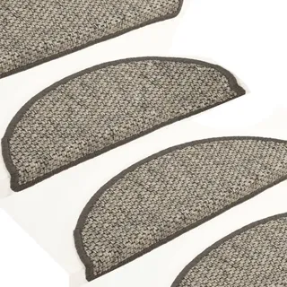 homiuse Treppenmatten Selbstklebend Sisal 15 STK. 65x25 cm Anthrazit Treppenstufen Matten Modern Stufenteppich Stufenmatten Innen Treppenstufen Schutz Treppenstufen Antirutsch Komfortabel & Warm