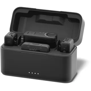 GoPro Wireless Mikrofon Komplett-Set (2 TX, 2 RX, Ladecase) – Für GoPro/Kamera/iPhone/Android, ultrakompakt, hohe Audioqualität, Geräuschunterdrückung, Gain-Regelung, Vlogging
