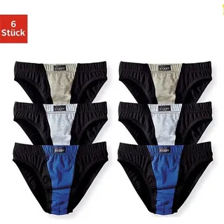 LE JOGGER Slip 6 St. Blau/Grau/Schwarz 182