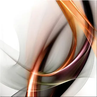 artissimo Glasbild, Orange, Glas, Abstrakt, Quadratisch, 30x30 cm, Bilder und Zubehör, Wandbilder, Glasbilder