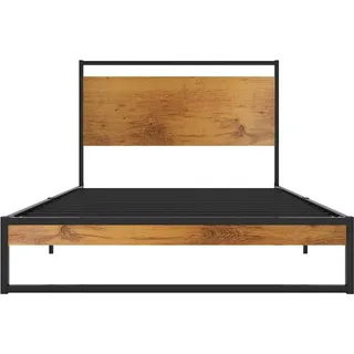 vidaXL Bettgestell 100 x 200 cm Schwarz