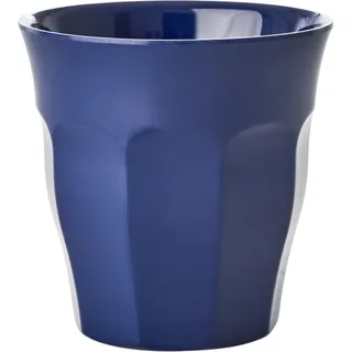 RICE Melamin Becher Medium einfarbig, Navy Blue