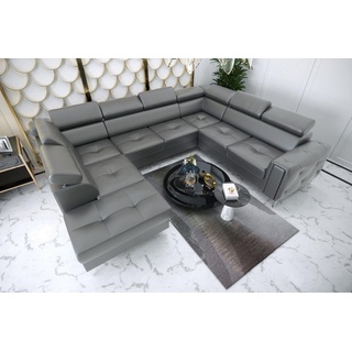 JVmoebel Ecksofa »Sofa U-Form Stoffsofa Couch Wohnlandschaft Design modernes Sofa«, Made in Europe grau