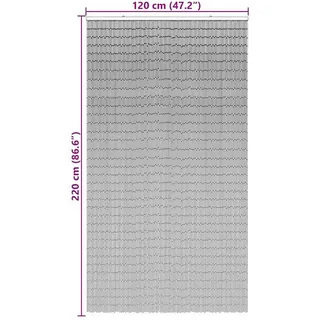 vidaXL Insekten-Türvorhang 120 x 220 cm Dunkelgrau