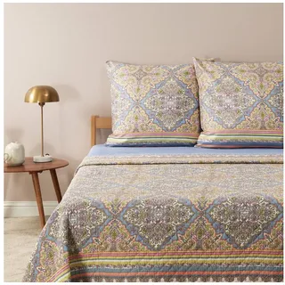 Wohndecke MARECHIARO, Bassetti, mit geometrischem Muster blau 255 cm x 265 cm