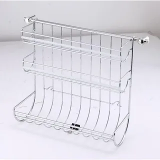 Novaliv 1x Küchenleiste Halterung mit Rollenhalter 31x33x17cm Küchenrollenhalter Hängeleiste Relingsystem und Küchenutensilienhalter für eine organisierte Küche Küchentuchhalter