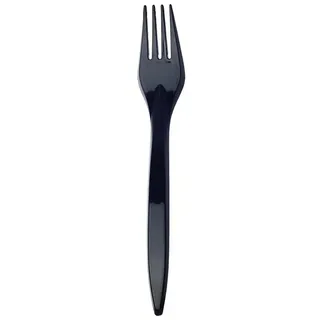 DayBays 4000 Stk. Plastikgabel Mehrweg 18 cm Plastik Schwarz Spülmaschinenbeständig