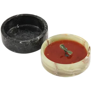 Radicaln Sauce Cups Grün & Schwarz Handmade Marble Dipping Bowl Cup Set - Pudding Cups, BBQ Sauce Container, Tomate Sauce Containers for Food - Dipping Sauce Cups for Kitchen Set