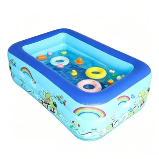 Aufblasbarer Pool für Kinder und Erwachsene, Spielspielzeug mit verdicktem Wasser, schnell aufblasbares Schwimmbecken, Garten, Hinterhof, Hundebad, Sommer-Wasserspaßspielzeug im Freien