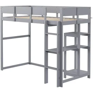 Okwish Hochbett Okwish 90 x 200 cm Kiefer grau
