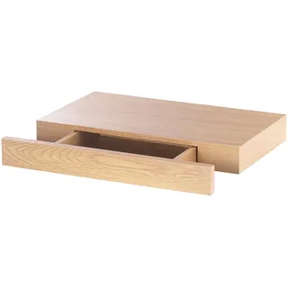 Carlo Milano Wandregal mit versteckter Schublade, 40 x 5 x 25 cm, Nussbaum-Optik