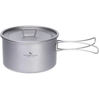 Boundless Voyage 1.8LKleiner Titankopf mit klappbaren Griffen: leichtes Stockpot Camping-Trekking Set Kochtopf Küchengeschirr (1.8 only)