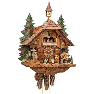 Cuco Clock Kuckucksuhr Schwarzwalduhr 33 x 47 x 63cm - Braun