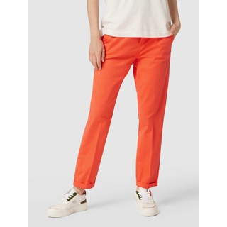 Regular Fit Hose mit Knopf- und Reißverschluss Modell 'TURN UP', Orange, 42
