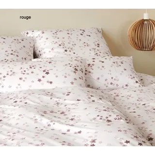 Elegante Mako-Jersey Bettwäsche Pretty - 135x200 cm + 40x80 cm	rouge
