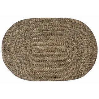 vidaXL Juteteppich 100 x 152 cm Schwarz