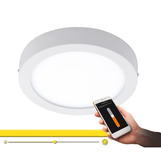 EGLO connect LED Außen-Deckenlampe Argolis-C, Smart Home Außenleuchte für Wand und Decke, Deckenleuchte dimmbar, Weißtöne einstellbar, IP44