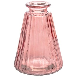 Blumenvase Rim 10cm. Glasflasche, kleine Vase, Glasvase für kleine Blumen ROSA