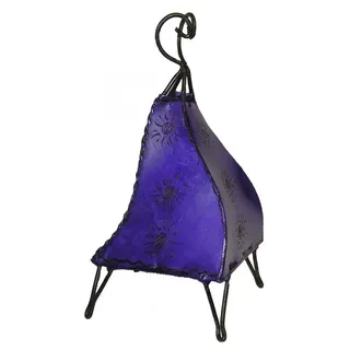 Simandra Orientalische Lampe Stehlampe marokkanische Hennalampe Lederlampe Tischleuchte Stehleuchte Orient Mellah Sonne 40 cm Color Lila