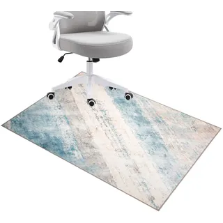 Honorstar Bodenschutzmatte für Hartböden 90x120cm Stuhlunterlage Gaming Teppich Bodenschutzmatte Bürostuhl Matte Rechteckig Bodenmatte rutschfest Bürostuhlunterlage Stuhlmatten (Mehrfarbig-4)