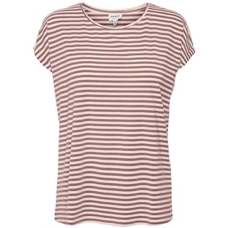 Vero Moda Damen Vmava Plain Top Stripe Ga JRS Noos Shirt, Nostalgia Rose/Stripes:Pristine, S EU
