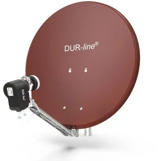 DUR-line Select 60/65 Rot - Sat-Komplettanlage mit Twin LNB
