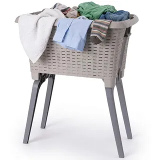 Bathroom Solutions Waschekorb auf Beinen - beige - 35 ltr - 60 x 40 x 28 cm - Waschekorbe - Beige
