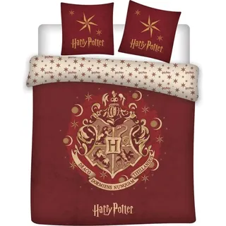 HARRY POTTER & Hogwarts-Bettwäsche-Set 200x200 - Weiß