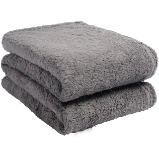 Brentfords Teddy Fleece-Überwurf, 200 x 240 cm, Grau 200 x 240 m