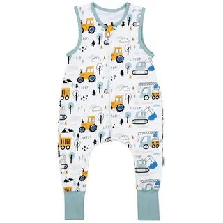 TupTam Baby Schlafsack TupTam Baustelle Bagger Traktor Raupe Light Petrol/Yellow 68/74