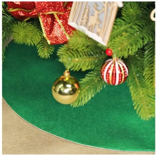 Salcar Weihnachtsbaumdecke Weihnachtsdeko, Christbaumschmuck, Christbaumdecke, Baumteppich Rund, Weihnachtsbaum Rock, Weihnachtsbaum Teppich für Weihnachtsbaumständer grün Ø 80 cm