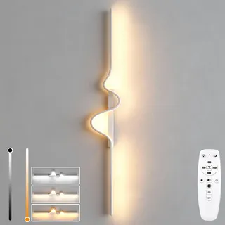 niuniaj LED Wandlampe innen 16W 2000LM Wandleuchte Innen Dimmbare,100CM Wandleuchten mit Fernbedienung,Wandbeleuchtung Weiß für Schlafzimmer Korridor Wohnzimmer Treppe Kinderzimmer Büro Küche