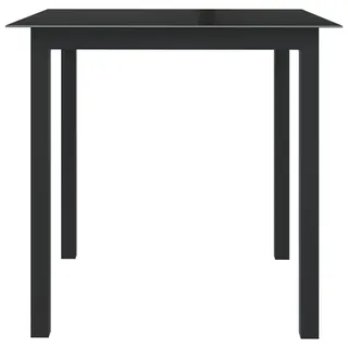 vidaXL Gartentisch 80 x 80 x 74 cm Schwarz