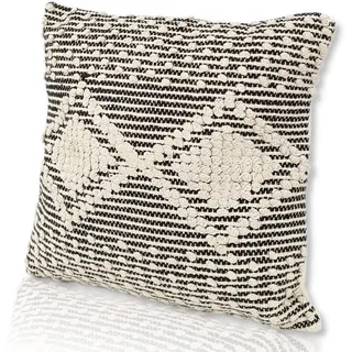 DARO DEKO 100% Baumwoll Kissen mit Füllung 45 x 45cm Boho Kissenbezug Sofakissen Dekokissen