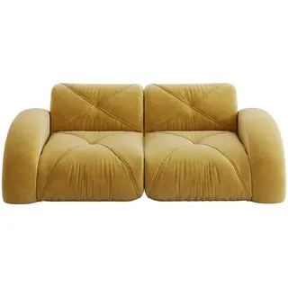 Urban Meuble 2-Sitzer, Gelb, Textil, 204x76x95 cm, Wohnzimmer, Sofas & Couches, Sofas, 2-Sitzer Sofas