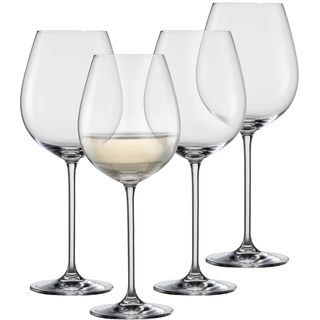Schott Zwiesel Allround Weinglas Vinos (4er-Set), anmutige Weingläser für Rot- und Weißwein, spülmaschinenfeste Tritan-Kristallgläser, Made in Germany (Art.-Nr. 130011)
