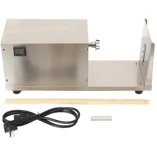 TABODD 50W Elektrischer Tornado Kartoffelschneider, Automatischer Tornado Hausgemachte Kartoffel Twister Gemüse Schneider Kartoffelchips Spiralschneider Mit Schaltersteuerung
