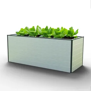 GFP Hochbeet Frühbeet Kräuter-Gemüse-Beet Aluminium ECO - 195x99x77cm, Alumiunium Natur