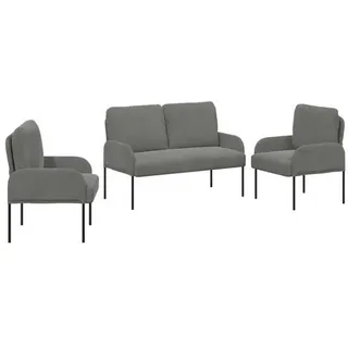 vidaXL Sofagarnituren 3 pcs Dunkelgrau 115 x 56 x 80 cm Sperrholz