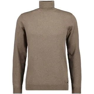 Rundhalspullover RAGMAN, Herren, Gr. 56, braun (camel), Strick, 95% Baumwolle 5% Kaschmir, hoch geschlossener Ausschnitt, Pullover Rundhalspullover