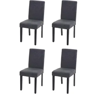 chefgastro Esszimmerstuhl Textil Anthrazitgrau 4er Set