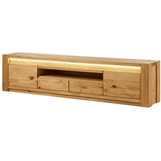 MASSIVMOEBEL24.DE KENT TV-Lowboard 223x40x53 cm Beige Holz